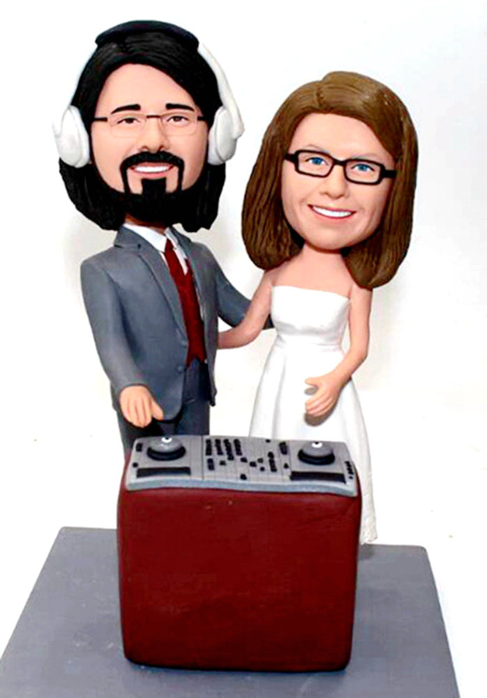 Custom cake toppers DJ groom cake topper wedding